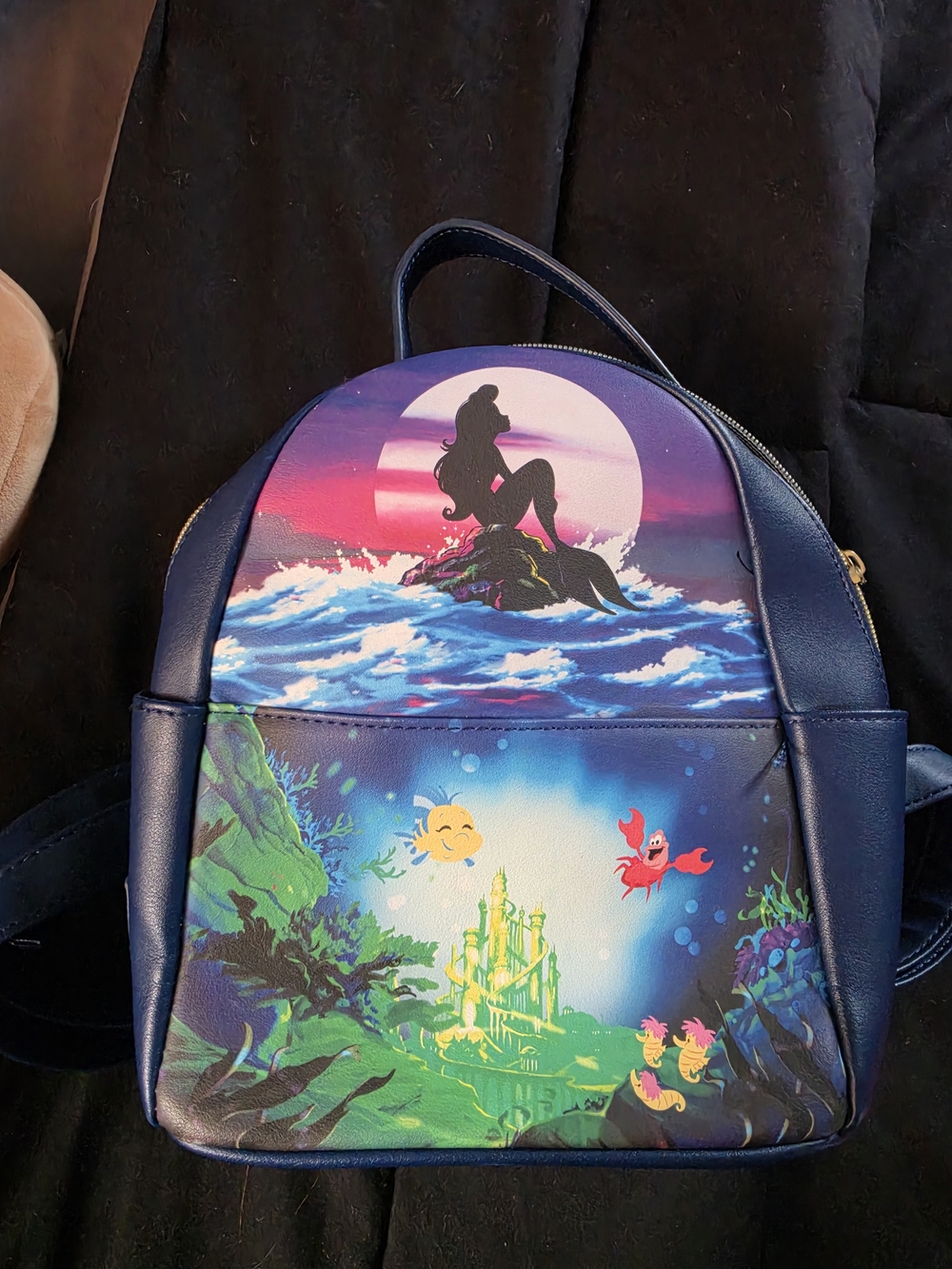 Loungefly Navy Blue Mermaid Silhouette Mini Backpack